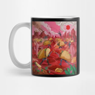 watercolor taco civil war desert Mug